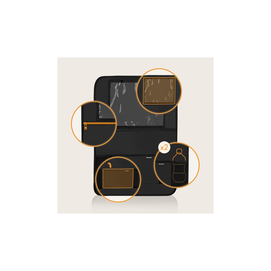 Lionelo - Auton järjestäjä SEAT ORGANIZER Musta