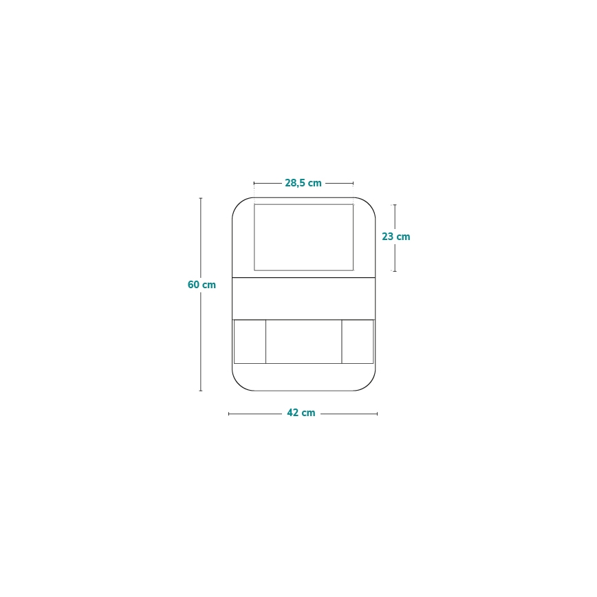 Lionelo - Auton järjestäjä SEAT ORGANIZER Musta