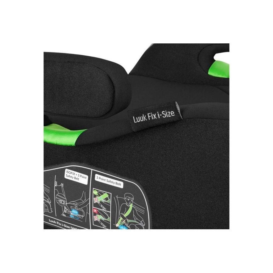 Lionelo - Auton korokeistuin LUUK FIX i-Koko 125-150 cm musta