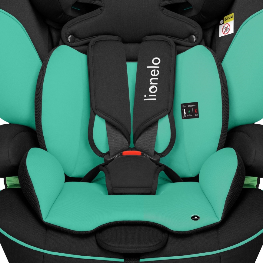 Lionelo - Auton turvaistuin LEVI i-Size 76-150 cm smaragdinvihreä