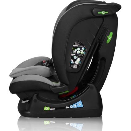 Lionelo - Autonistuin AART i-Koko 40-150 cm musta/harmaa