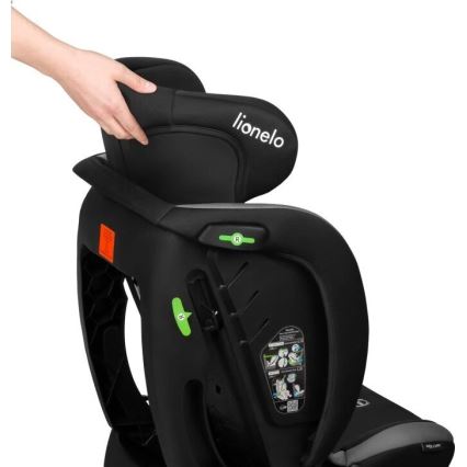 Lionelo - Autonistuin AART i-Koko 40-150 cm musta/harmaa