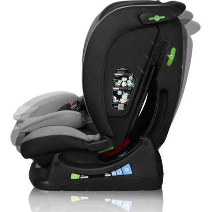 Lionelo - Autonistuin AART i-Koko 40-150 cm musta/harmaa