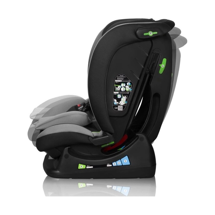 Lionelo - Autonistuin AART i-Koko 40-150 cm musta/harmaa