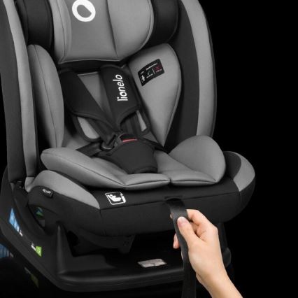 Lionelo - Autonistuin AART i-Koko 40-150 cm musta/harmaa
