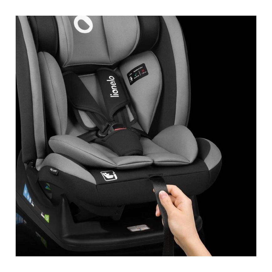 Lionelo - Autonistuin AART i-Koko 40-150 cm musta/harmaa