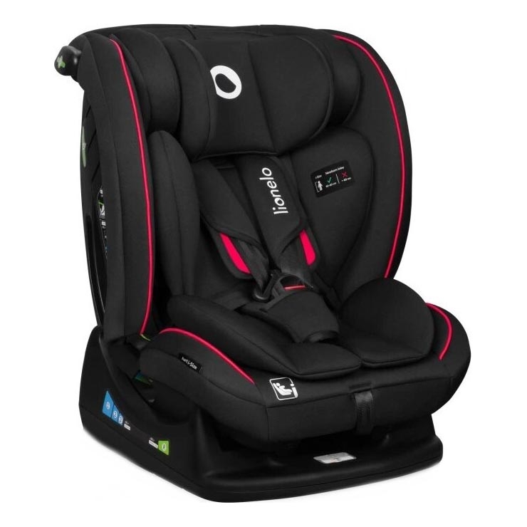 Lionelo - Autonistuin AART i-Koko 40-150 cm musta/punainen