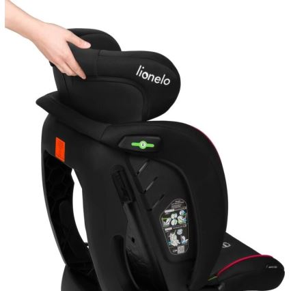 Lionelo - Autonistuin AART i-Koko 40-150 cm musta/punainen