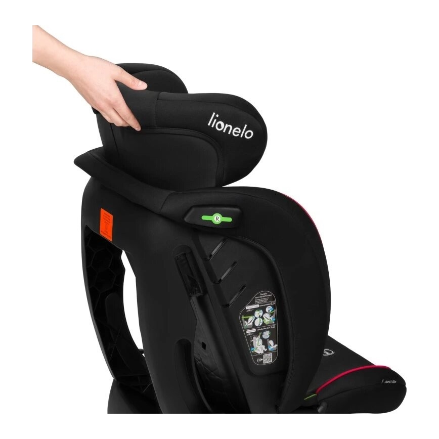 Lionelo - Autonistuin AART i-Koko 40-150 cm musta/punainen