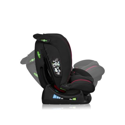 Lionelo - Autonistuin AART i-Koko 40-150 cm musta/punainen
