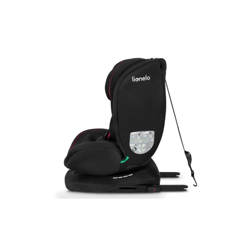 Lionelo - Autonistuin BASTIAAN i-Koko 40-150 cm musta/punainen
