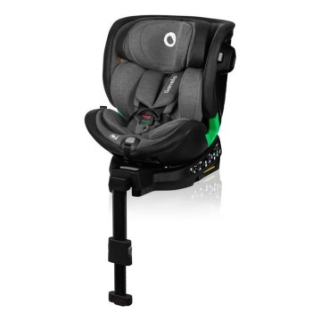 Lionelo - Autonistuin jalustalla pyörivä HARMONY i-Koko 40-150 cm musta/harmaa