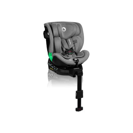 Lionelo - Autonistuin jalustalla pyörivä HARMONY i-Koko 40-150 cm musta/harmaa