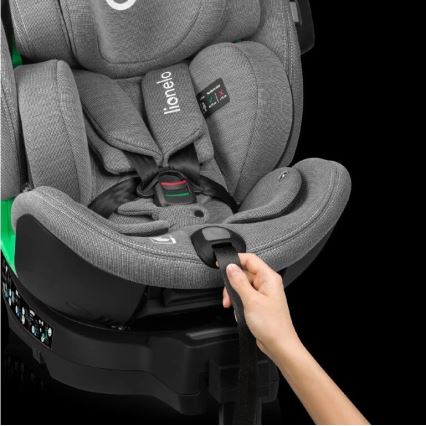 Lionelo - Autonistuin jalustalla swivel HARMONY i-Koko 40-150 cm harmaa