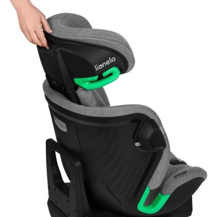 Lionelo - Autonistuin jalustalla swivel HARMONY i-Koko 40-150 cm harmaa