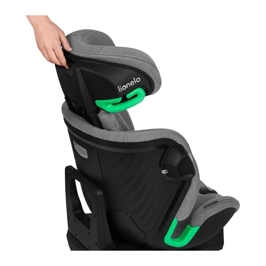 Lionelo - Autonistuin jalustalla swivel HARMONY i-Koko 40-150 cm harmaa