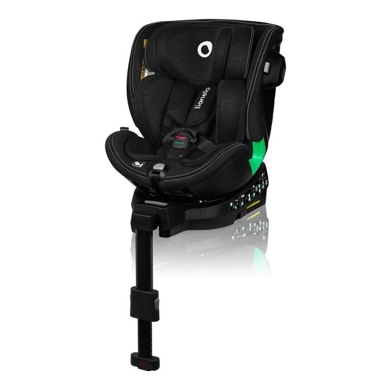 Lionelo - Autonistuin jalustalla swivel HARMONY i-Koko 40-150 cm musta