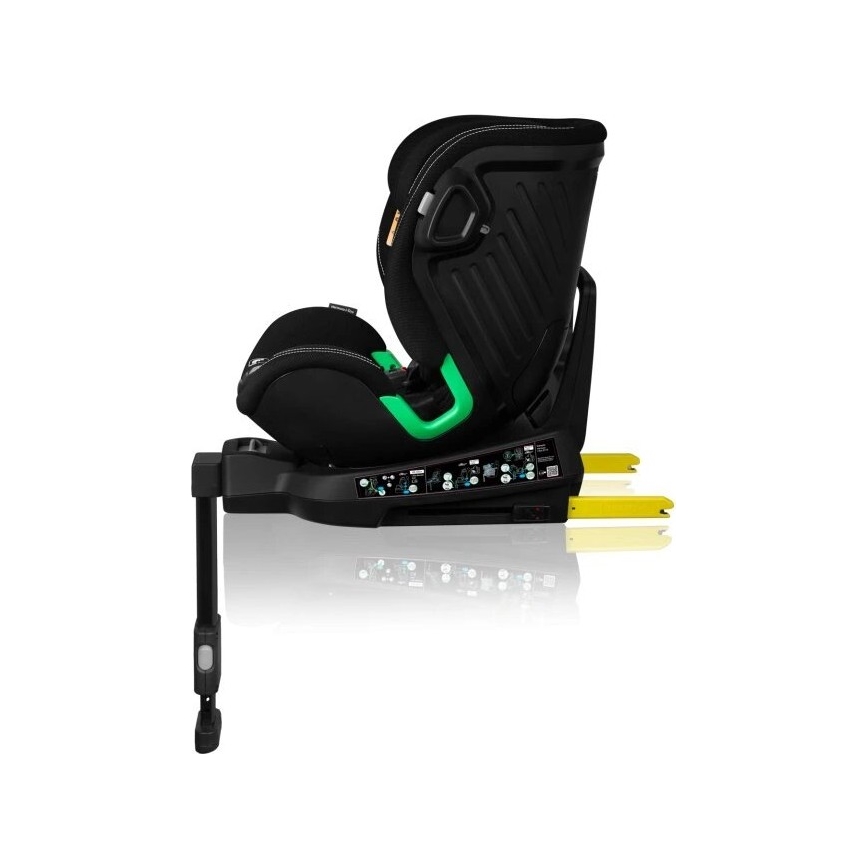 Lionelo - Autonistuin jalustalla swivel HARMONY i-Koko 40-150 cm musta