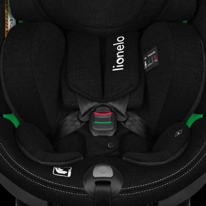 Lionelo - Autonistuin jalustalla swivel HARMONY i-Koko 40-150 cm musta