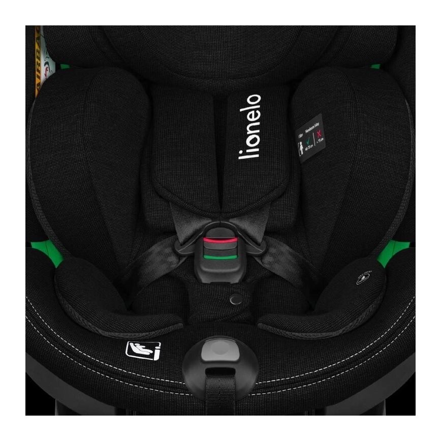 Lionelo - Autonistuin jalustalla swivel HARMONY i-Koko 40-150 cm musta