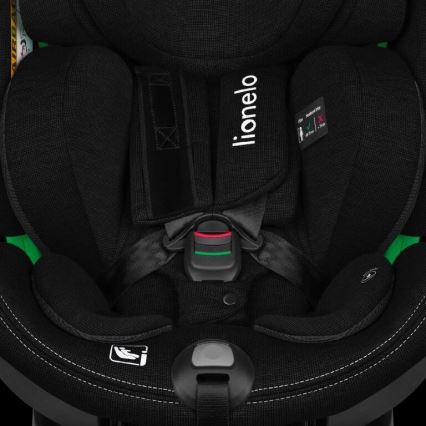 Lionelo - Autonistuin jalustalla swivel HARMONY i-Koko 40-150 cm musta