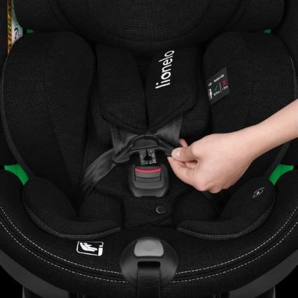 Lionelo - Autonistuin jalustalla swivel HARMONY i-Koko 40-150 cm musta