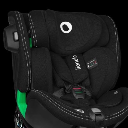 Lionelo - Autonistuin jalustalla swivel HARMONY i-Koko 40-150 cm musta