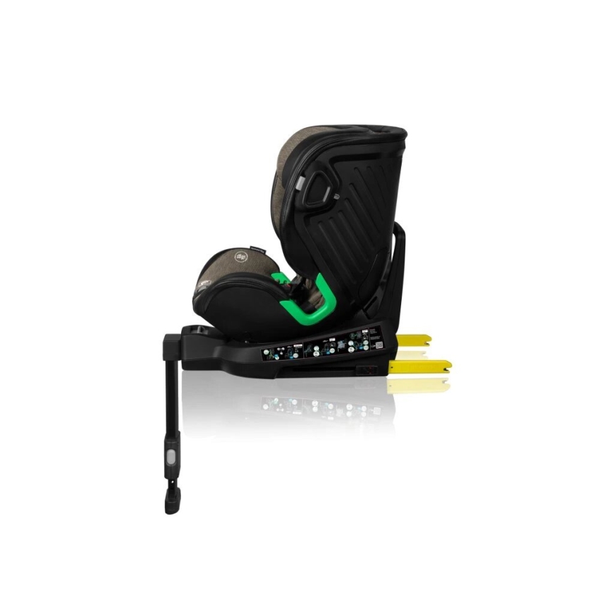 Lionelo - Autonistuin jalustalla swivel HARMONY i-Koko 40-150 cm musta/oliivi