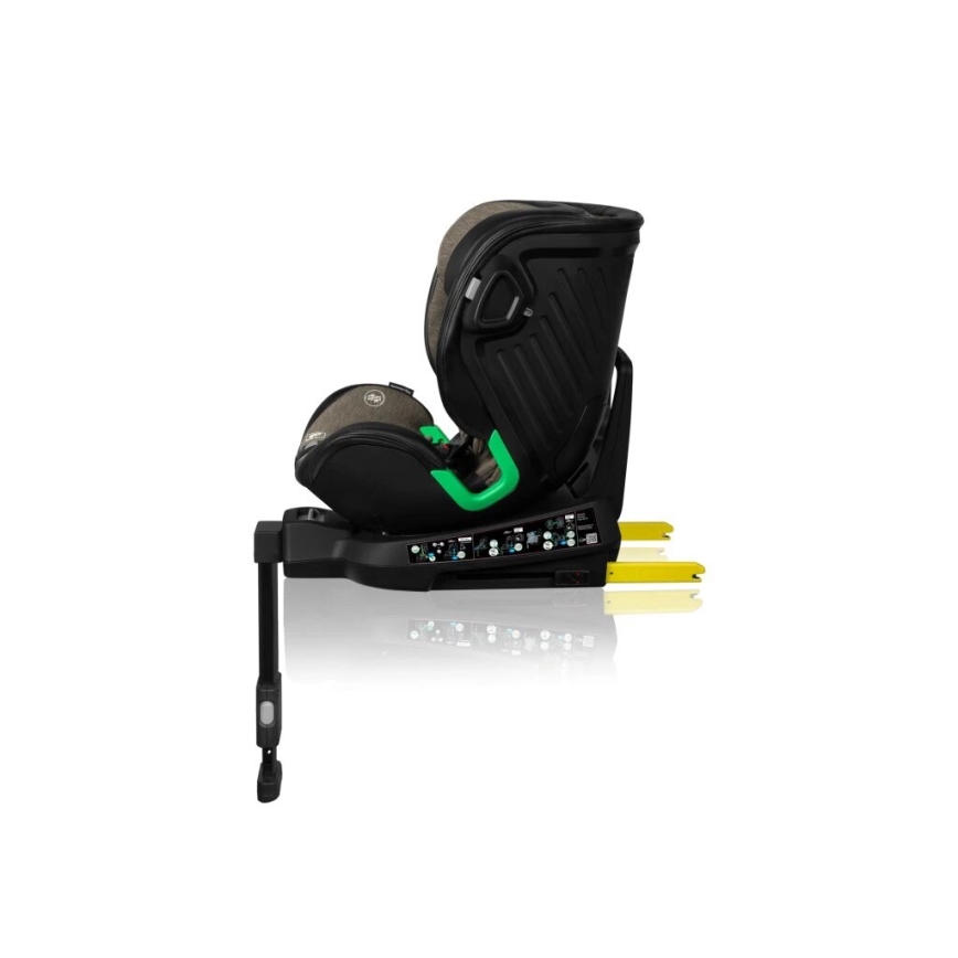 Lionelo - Autonistuin jalustalla swivel HARMONY i-Koko 40-150 cm musta/oliivi