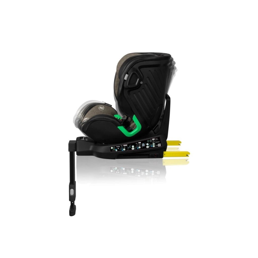 Lionelo - Autonistuin jalustalla swivel HARMONY i-Koko 40-150 cm musta/oliivi