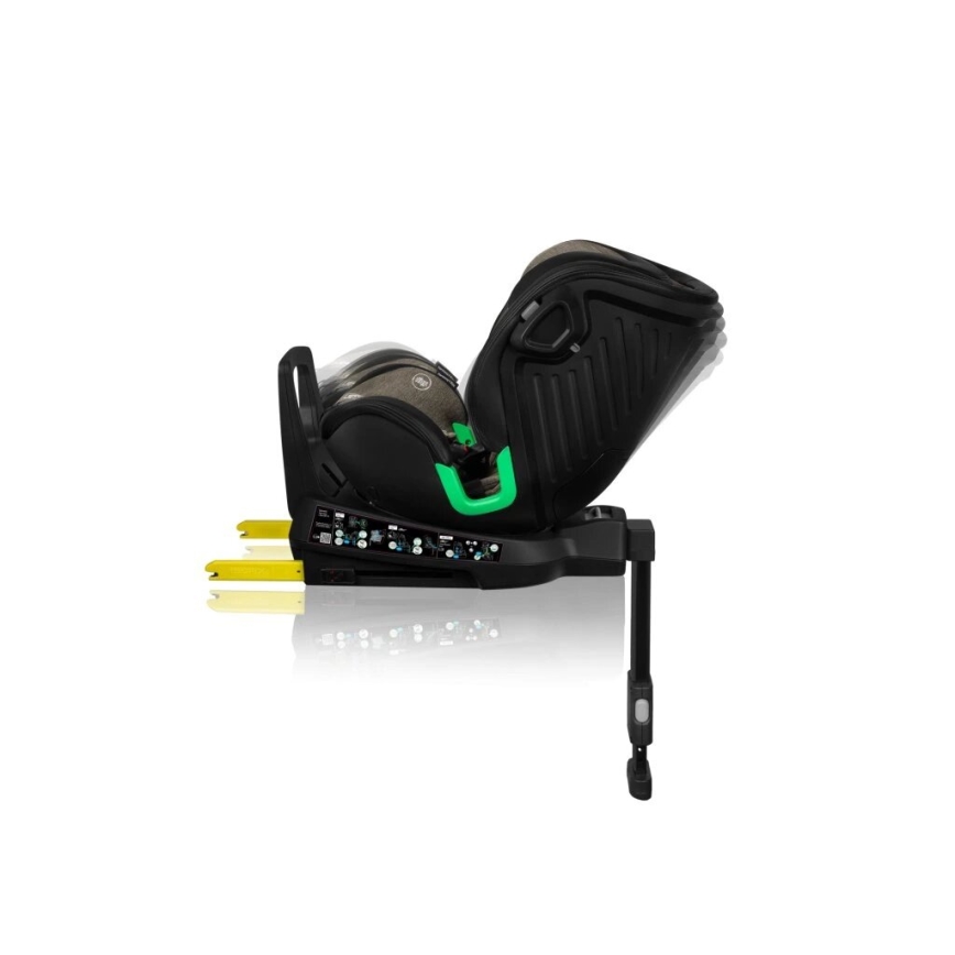 Lionelo - Autonistuin jalustalla swivel HARMONY i-Koko 40-150 cm musta/oliivi