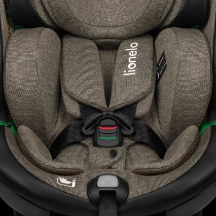 Lionelo - Autonistuin jalustalla swivel HARMONY i-Koko 40-150 cm musta/oliivi