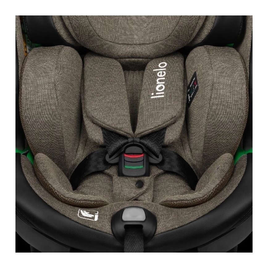 Lionelo - Autonistuin jalustalla swivel HARMONY i-Koko 40-150 cm musta/oliivi