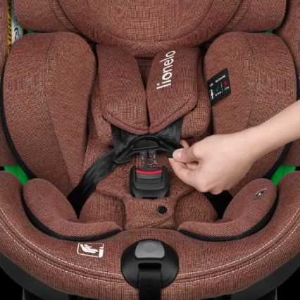 Lionelo - Autonistuin jalustalla swivel HARMONY i-Koko 40-150 cm tiili