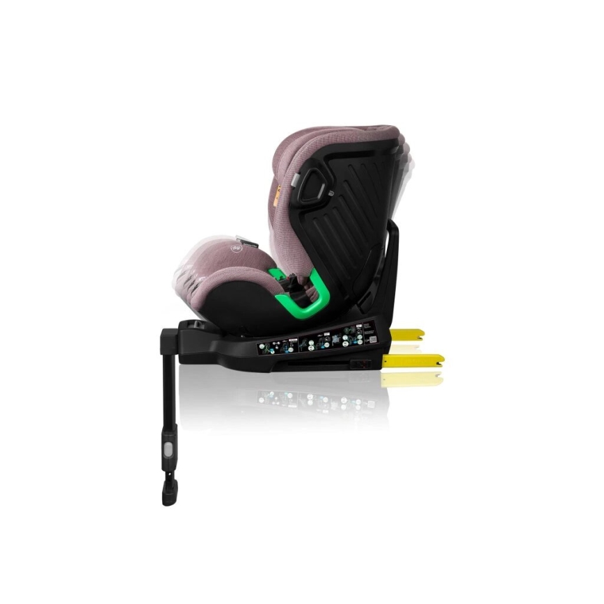 Lionelo - Autonistuin jalustalla swivel HARMONY i-Koko 40-150 cm vaaleanpunainen