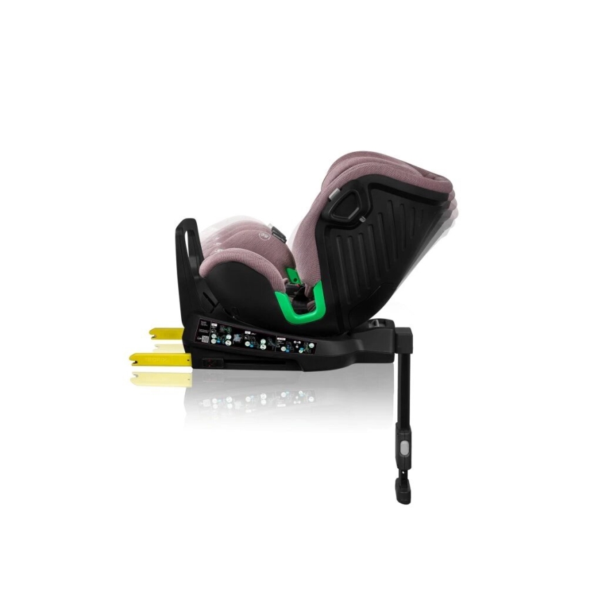 Lionelo - Autonistuin jalustalla swivel HARMONY i-Koko 40-150 cm vaaleanpunainen