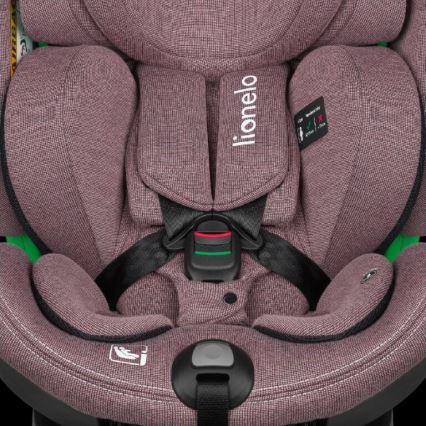 Lionelo - Autonistuin jalustalla swivel HARMONY i-Koko 40-150 cm vaaleanpunainen
