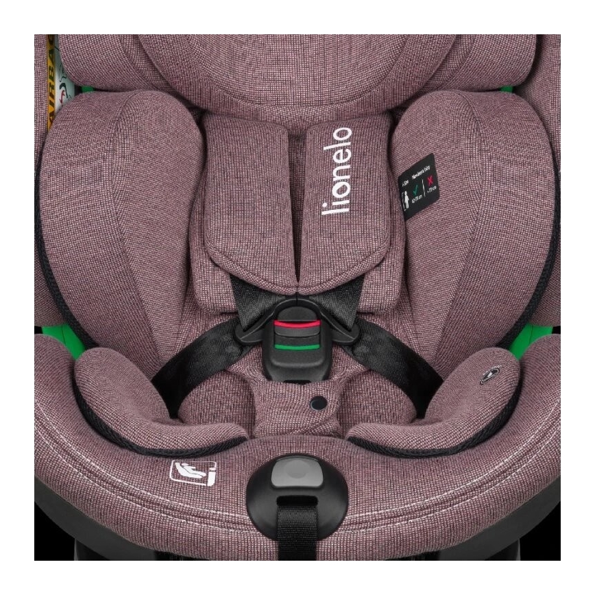 Lionelo - Autonistuin jalustalla swivel HARMONY i-Koko 40-150 cm vaaleanpunainen