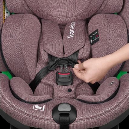 Lionelo - Autonistuin jalustalla swivel HARMONY i-Koko 40-150 cm vaaleanpunainen