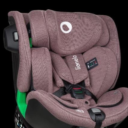 Lionelo - Autonistuin jalustalla swivel HARMONY i-Koko 40-150 cm vaaleanpunainen
