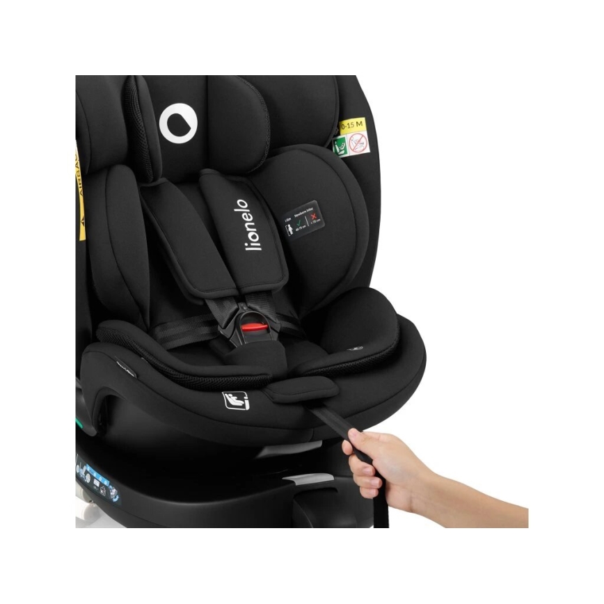 Lionelo - Autonistuin jalustalla swivel NAVY i-Koko 40-150 cm musta