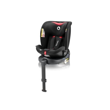 Lionelo - Autonistuin jalustalla swivel NAVY i-Koko 40-150 cm musta/punainen