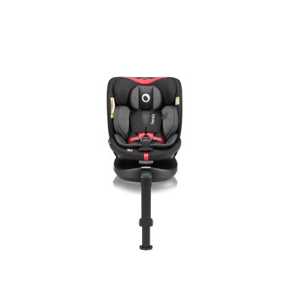 Lionelo - Autonistuin jalustalla swivel NAVY i-Koko 40-150 cm musta/punainen