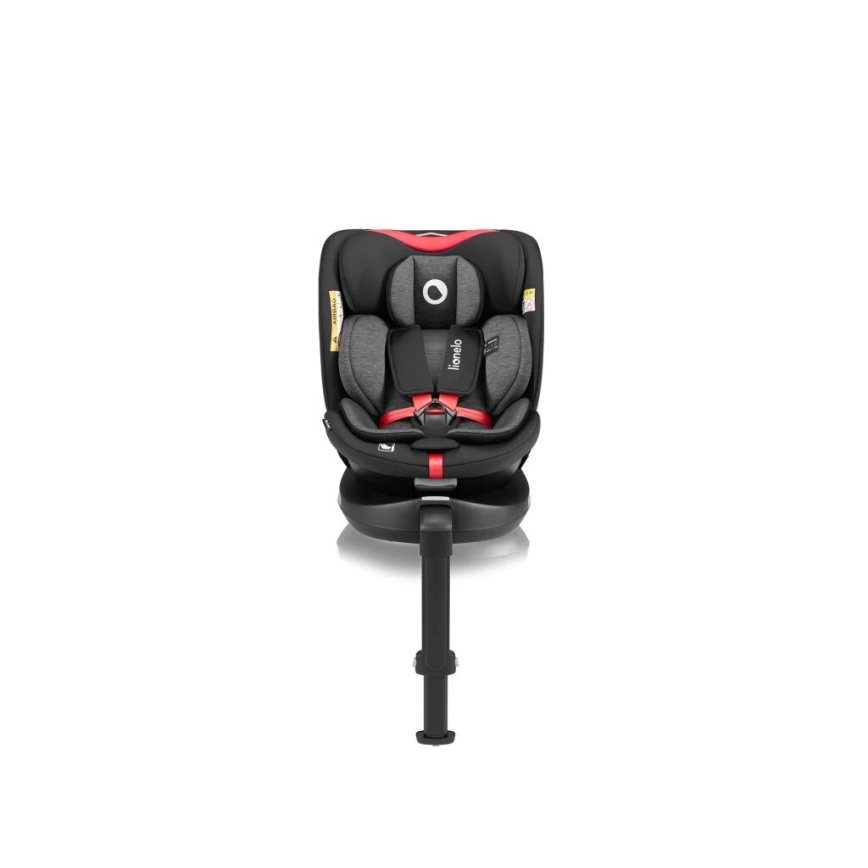 Lionelo - Autonistuin jalustalla swivel NAVY i-Koko 40-150 cm musta/punainen