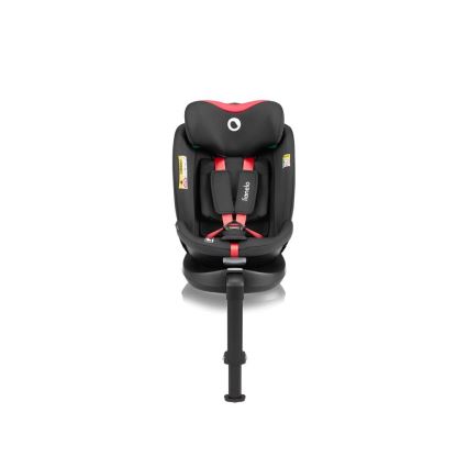 Lionelo - Autonistuin jalustalla swivel NAVY i-Koko 40-150 cm musta/punainen