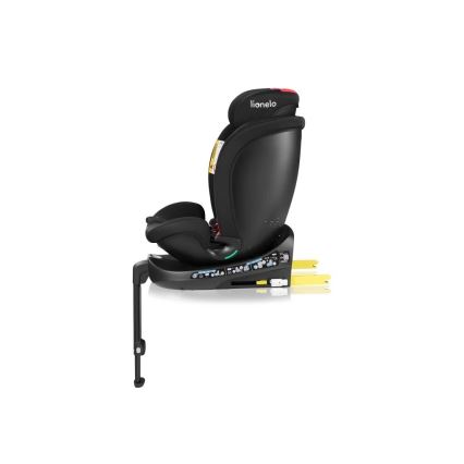 Lionelo - Autonistuin jalustalla swivel NAVY i-Koko 40-150 cm musta/punainen