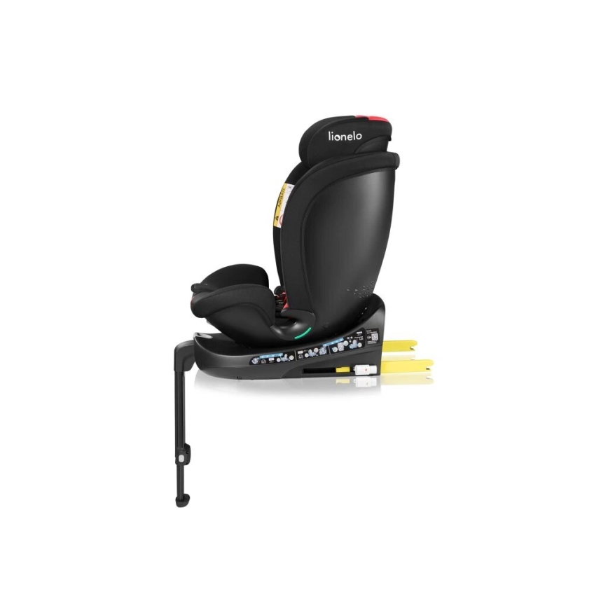 Lionelo - Autonistuin jalustalla swivel NAVY i-Koko 40-150 cm musta/punainen
