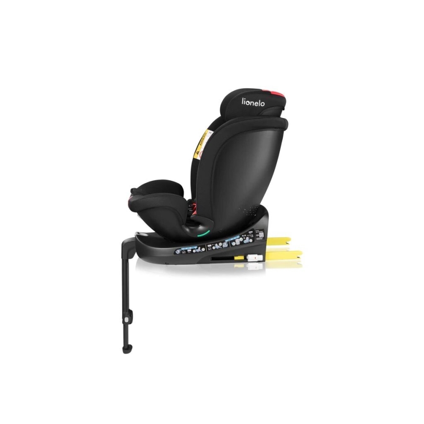 Lionelo - Autonistuin jalustalla swivel NAVY i-Koko 40-150 cm musta/punainen