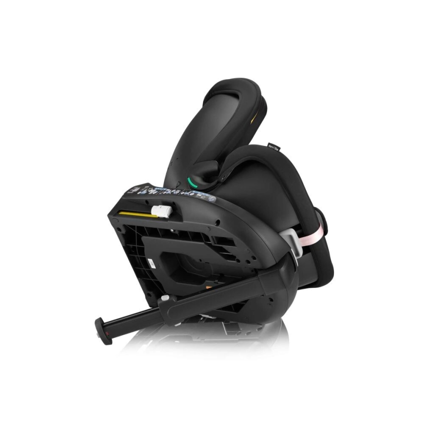 Lionelo - Autonistuin jalustalla swivel NAVY i-Koko 40-150 cm musta/vaaleanpunainen