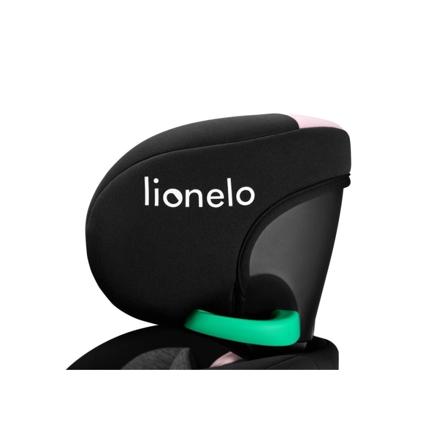 Lionelo - Autonistuin jalustalla swivel NAVY i-Koko 40-150 cm musta/vaaleanpunainen